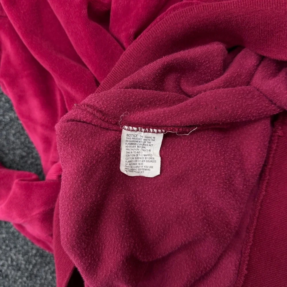 Vintage LL Bean‎ Velour Polo Shirt Mens XL  Long Sleeve Burgundy Red Made in USA
